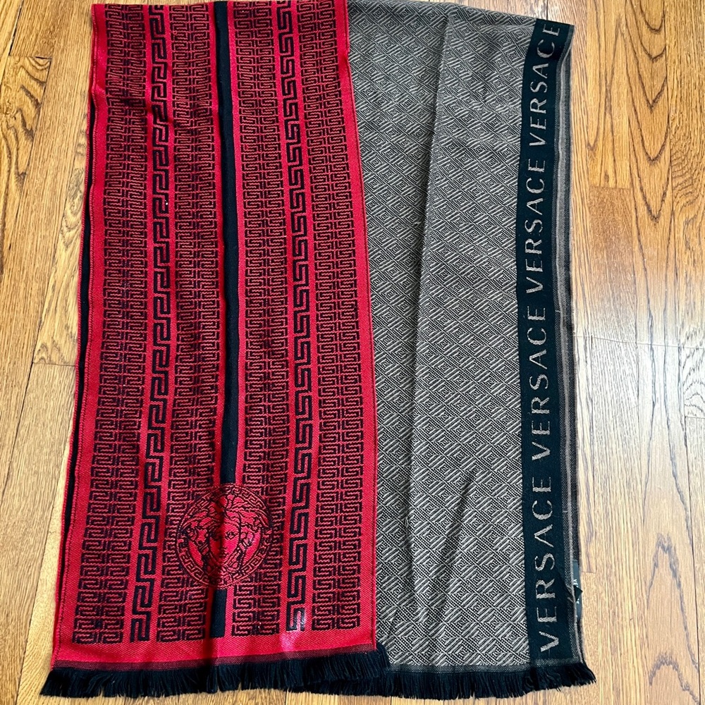 Lot of two Versace Wool scarves
